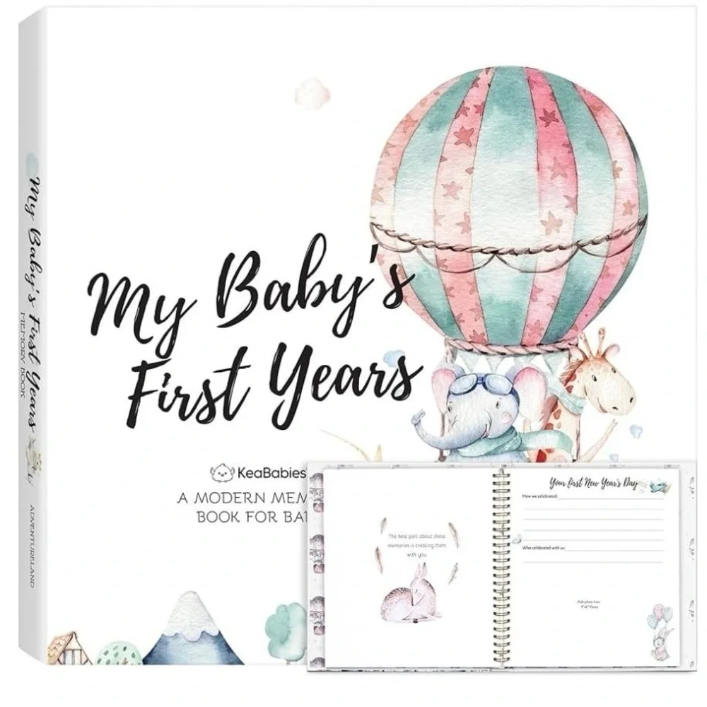 Baby Memory Book Girl, Boy - 90 Pages‎ Hardcover First Year Milestone Kee